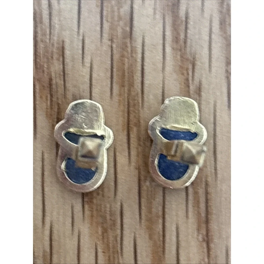 Gold Tone Blue Enamel Scarab Beetle Cufflinks Mens Formal Wear Accessory‎